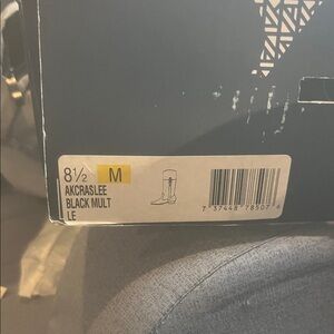 Anne Klein Black Multi Ankle Boots